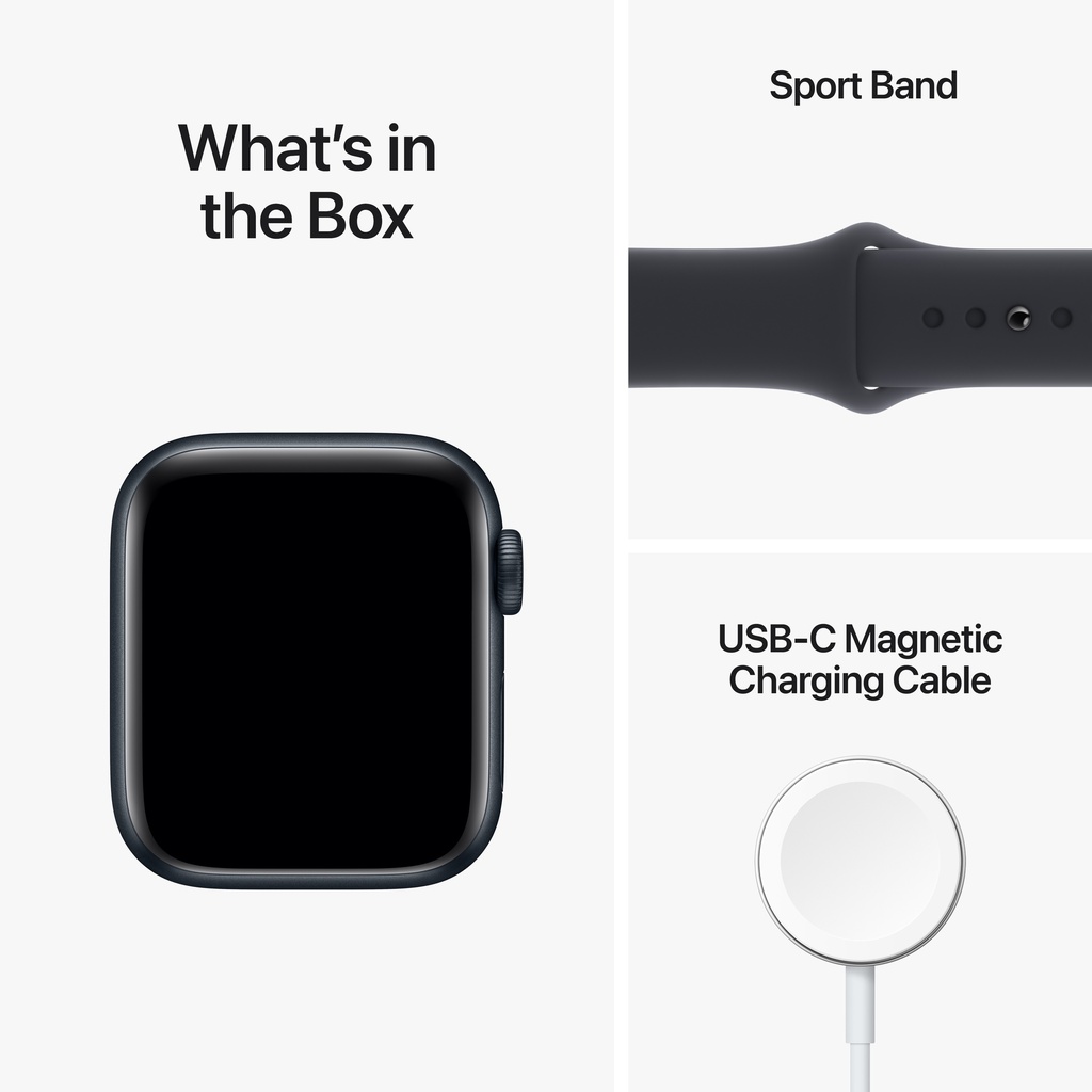 Apple Watch SE Midnight Aluminium Case with Midnight Sport Band