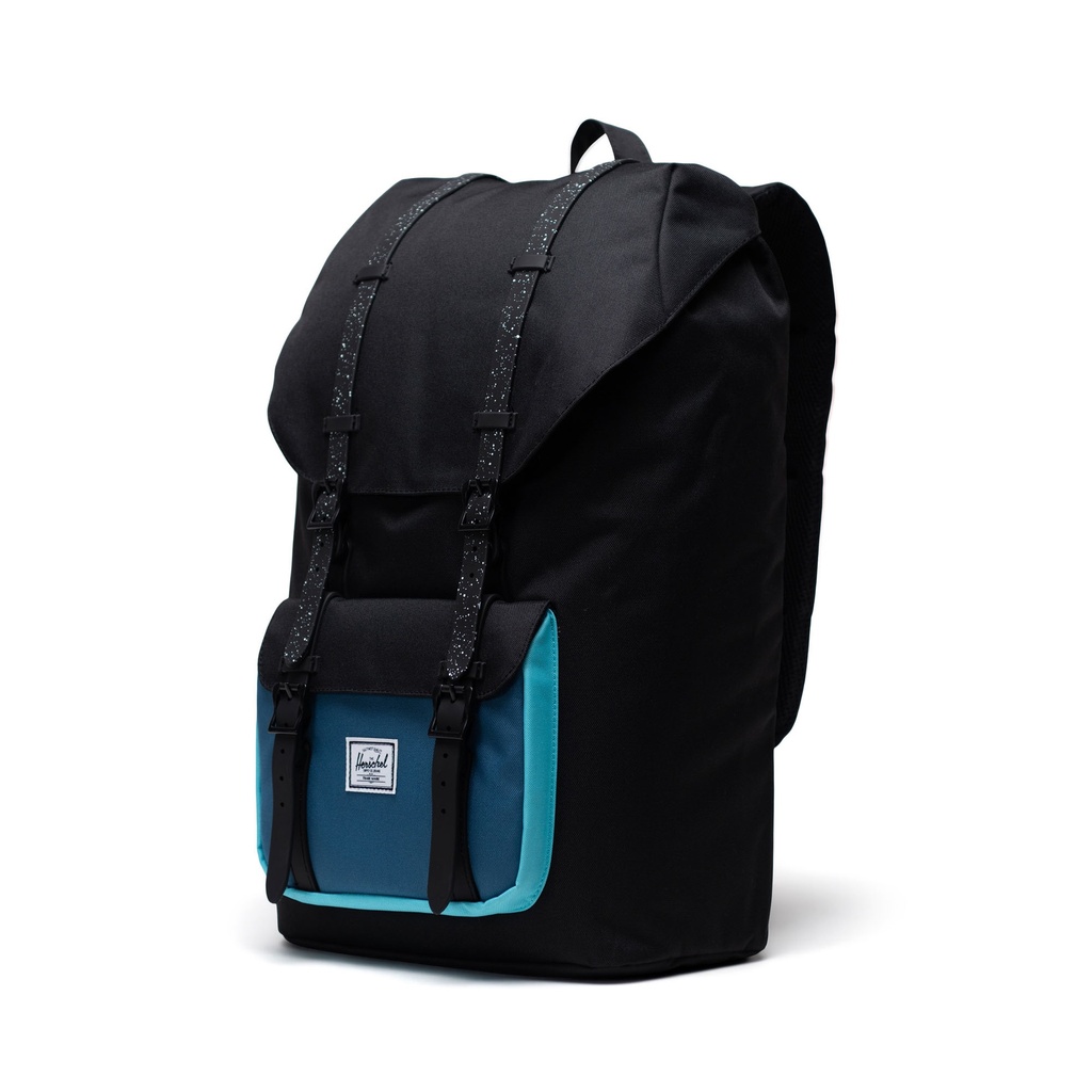 Herschel Little America Backpack - Black/Blue Ashes/Blue Curacao