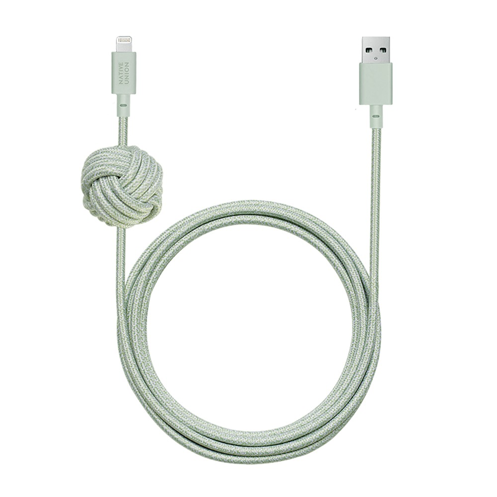 Native Union 3M USB to Lightning Knot Night Cable - Sage