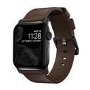 Nomad 42mm/44mm/45mm/46mm/49mm Modern Strap for Apple Watch - Black Harware / Brown Leather