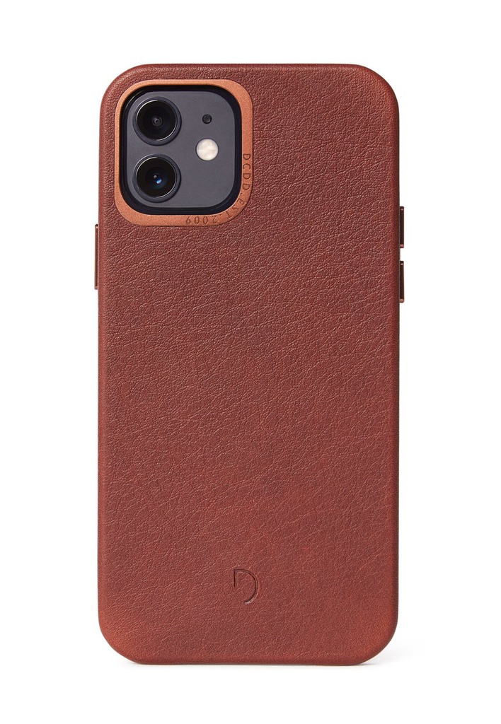 Decoded Leather Backcover iPhone 12 mini - Chocolate Brown