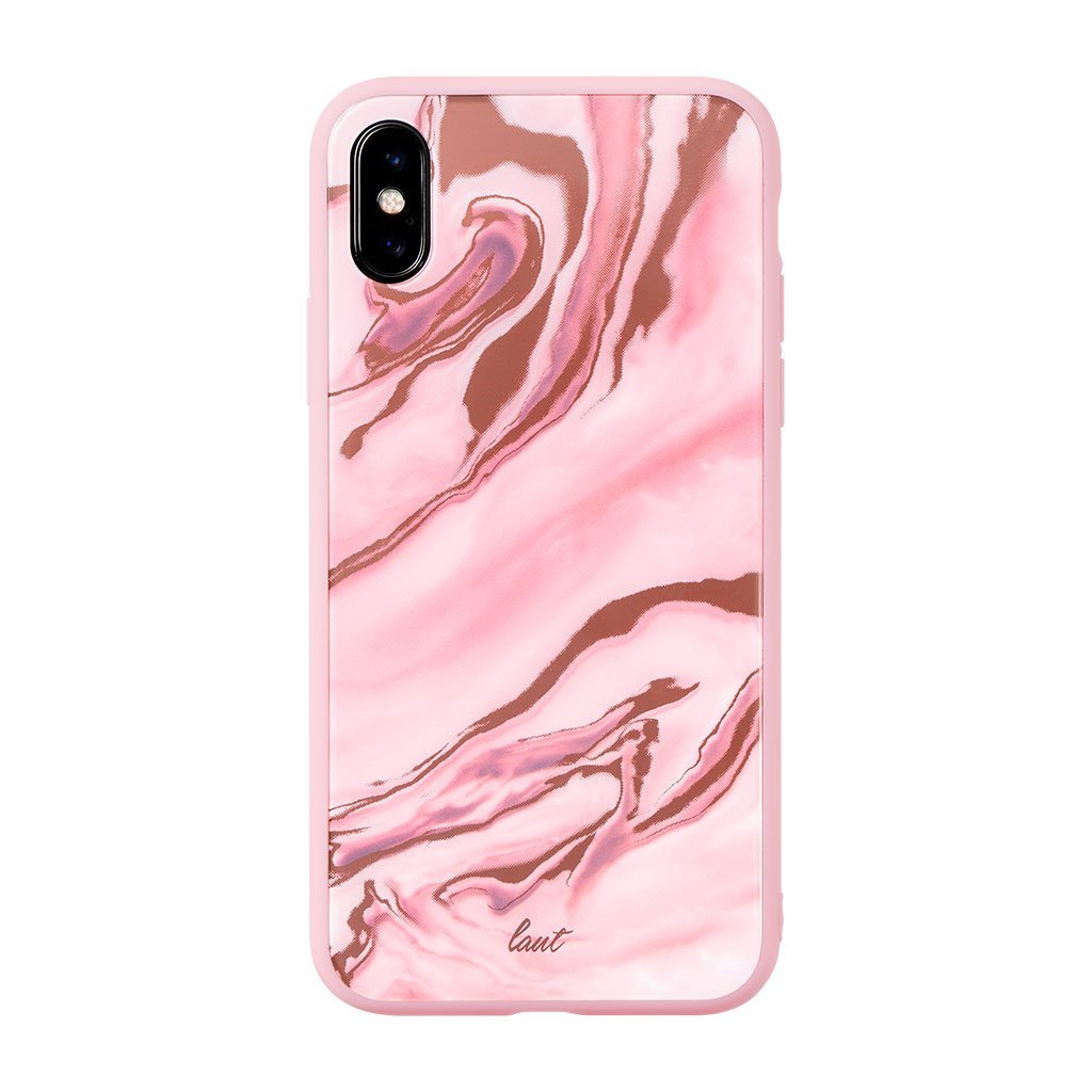 LAUT Mineral Glass Case for iPhone XS Max - Pink
