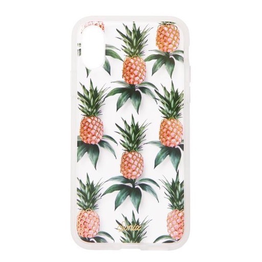 Sonix Clear Coat Case for iPhone XS/X - Pink Pineapple