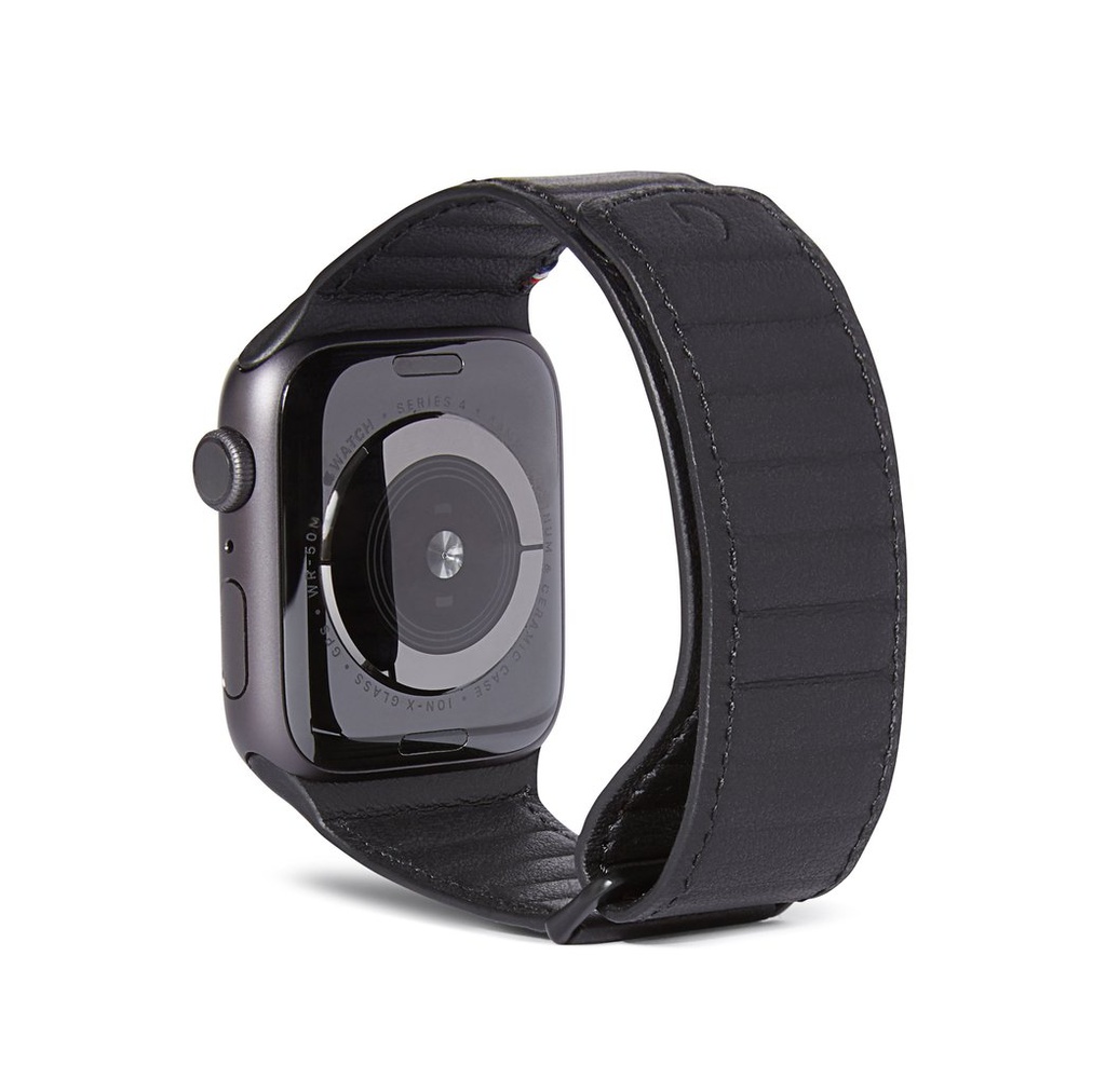 Decoded Leather Magnetic Traction Strap for Apple Watch 42/44/45/49mm - Black