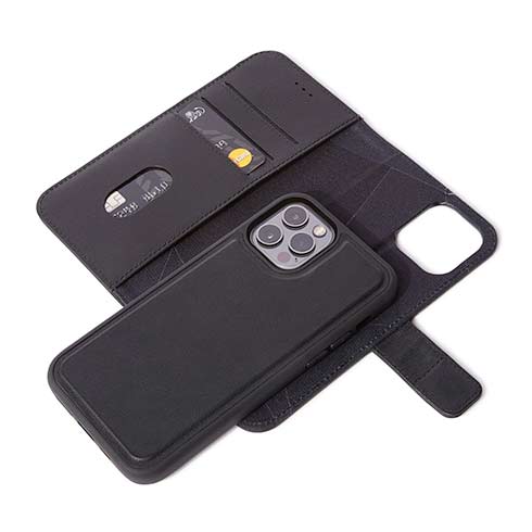 Decoded Leather Detachable Wallet iPhone12 Pro Max - Black - Made for MagSafe