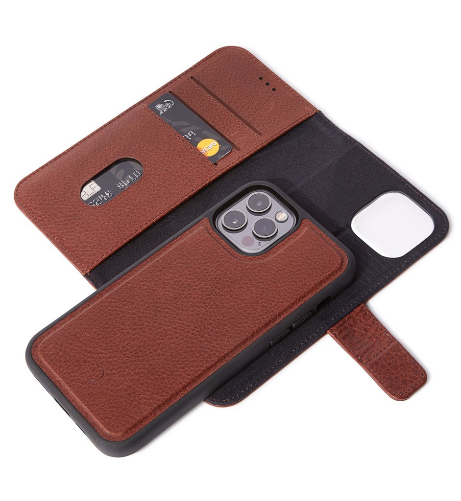 Decoded Leather Detachable Wallet iPhone 12 Pro Max - Brown - Made for MagSafe