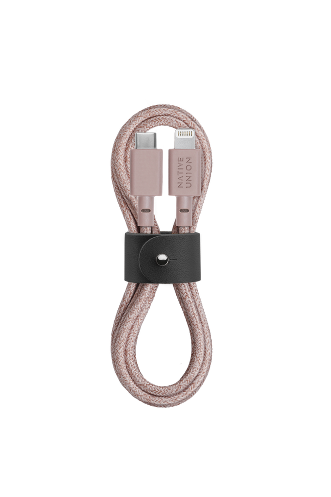 Native Union 1.2M Belt USB-C to Lightning Cable - Rose