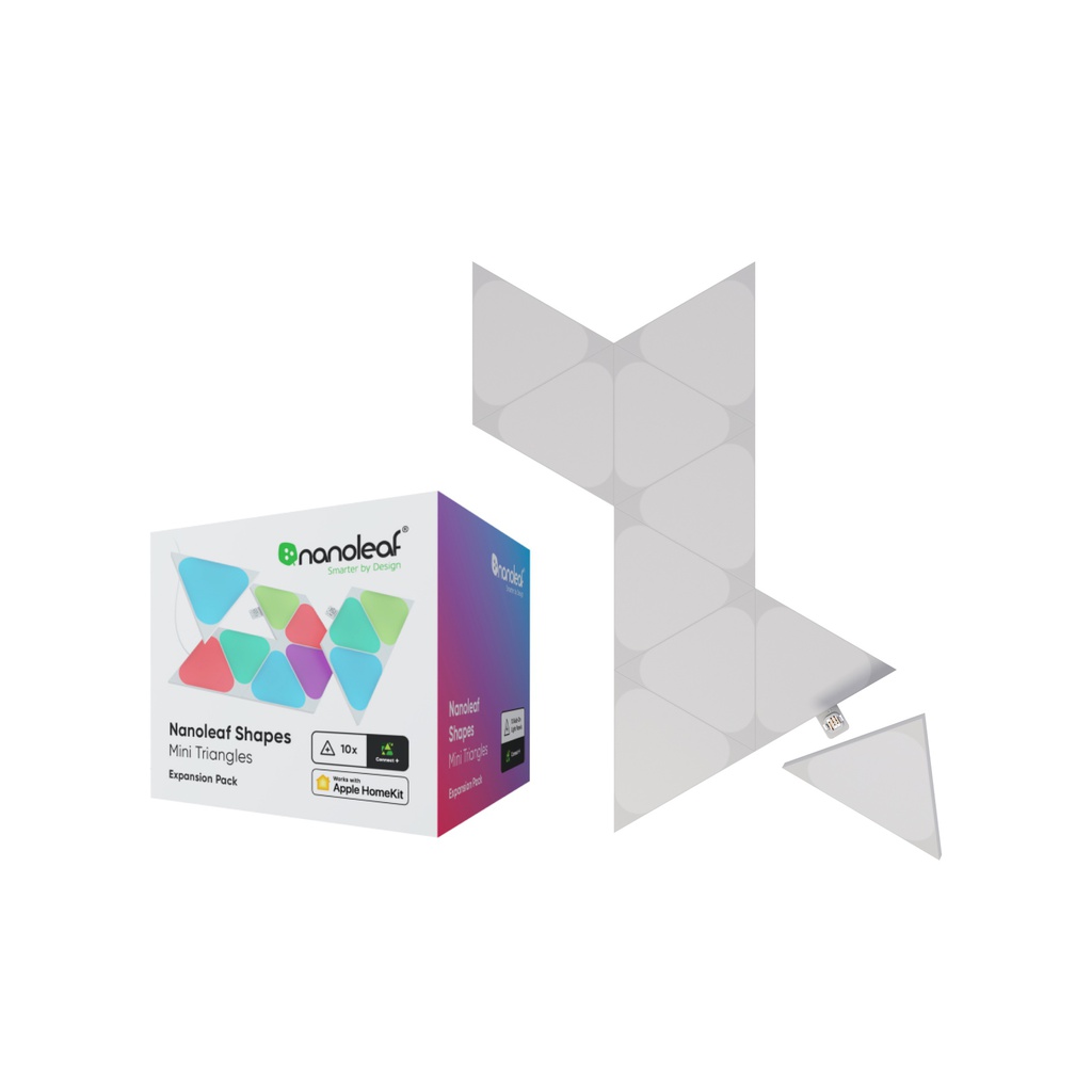 Nanoleaf Shapes - Mini Triangles Expansion Pack | 10 panels