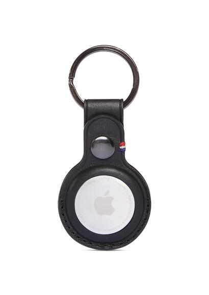 Decoded Leather Keychain for Airtag - Black