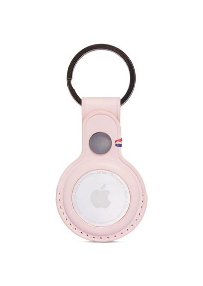 Decoded Leather Keychain for Airtag - Pink