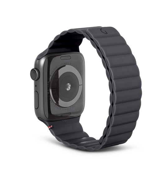 Decoded Silicone Magnetic Traction Strap for Apple Watch 42/44/45/49mm - Charcoal