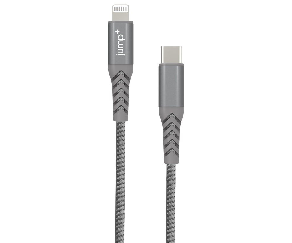jump+ USB-C to Lightning Nylon Cable 3m - Grey