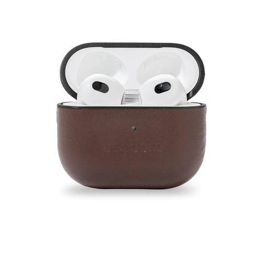 Decoded Leather Aircase for Airpods 3rd generation - Chocolate Brown