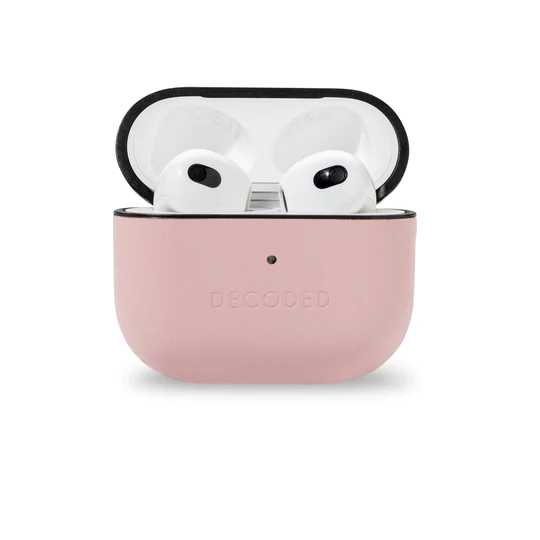 Decoded Leather Aircase for Airpods 3rd generation - Silver Pink