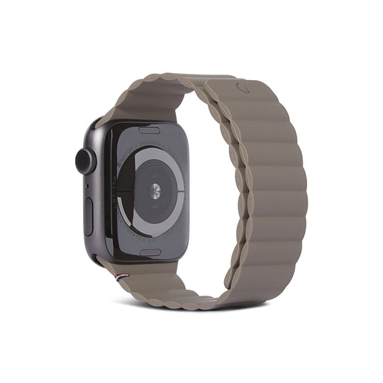 Decoded Silicone Magnetic Traction Strap for Apple Watch 38/40/41mm - Dark Taupe