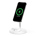Belkin BOOSTCHARGE Pro 2-in-1 Wireless Charger Stand with MagSafe 15W - White