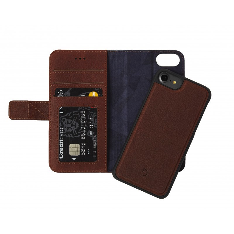 Decoded Leather Detachable Wallet Case for iPhone SE (2nd & 3rd gen) 8/7/6 - Chocolate Brown