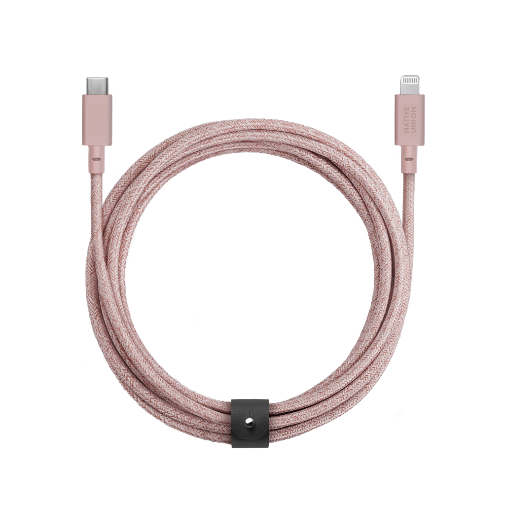 Native Union 3M Belt USB-C to Lightning Cable - Rose