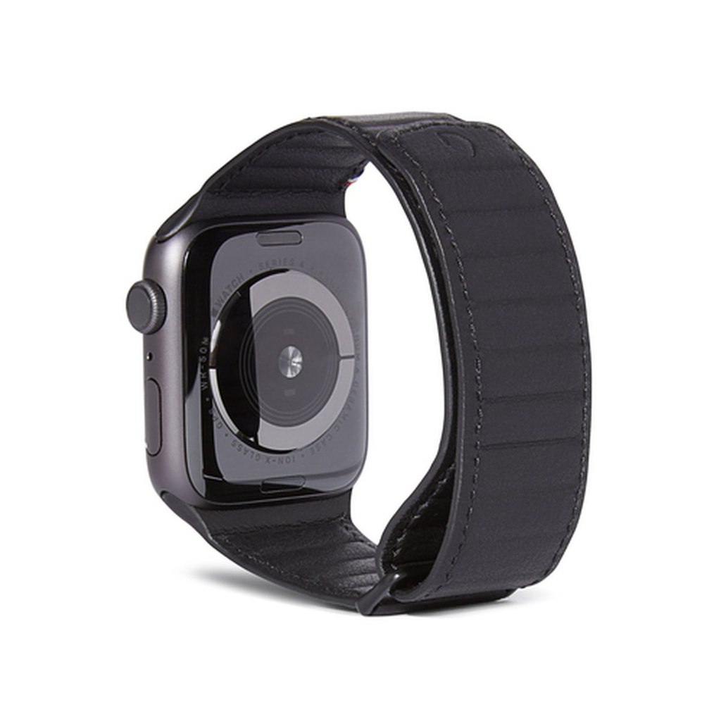 Decoded Leather Magnetic Traction Strap for Apple Watch 40mm/41mm/42mm - Black