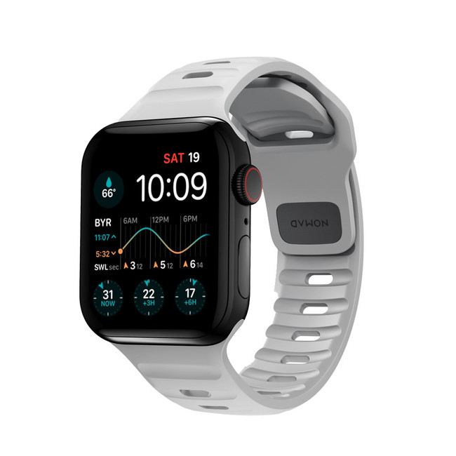 Nomad Sport Waterproof Band for Apple Watch 44mm/45mm/46mm/49mm - Lunar Grey
