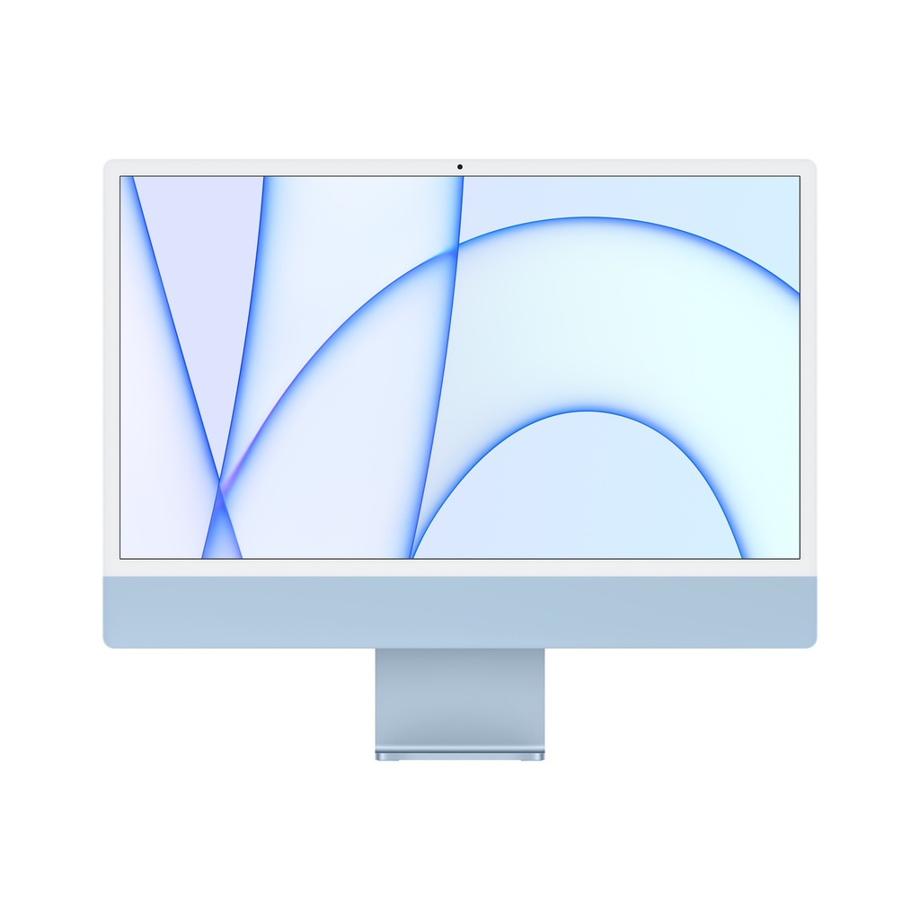 iMac (4.5K Retina, 24-inch, 2021): M1 chip with 8-core CPU and 8-core, 8GB Unified, 256GB, Blue - (Open Box)