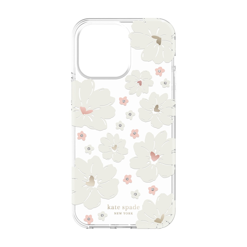 kate spade new york Protective Hardshell Case for iPhone 14 Pro Max - Classic Peony Cream