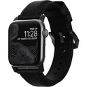 Nomad 42/44/45mm Traditional Strap for Apple Watch - Black Hardware / Black Leather