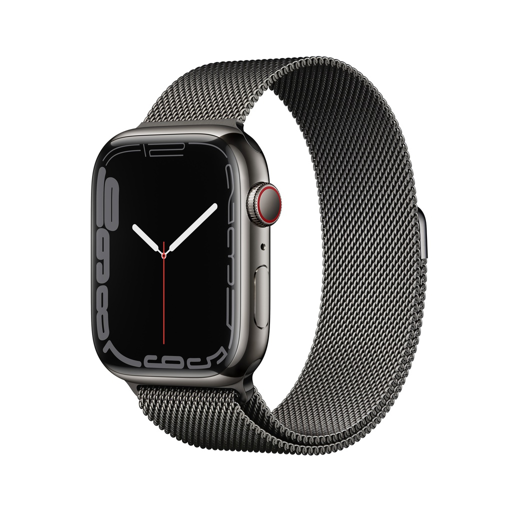 Apple Watch Series 7 Graphite Stainless Steel Case (41mm, Graphite Milanese Loop)