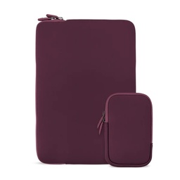 Logiix Vibrance Essential MacBook sleeve for up to 14-inch with Pouch - Burgundy