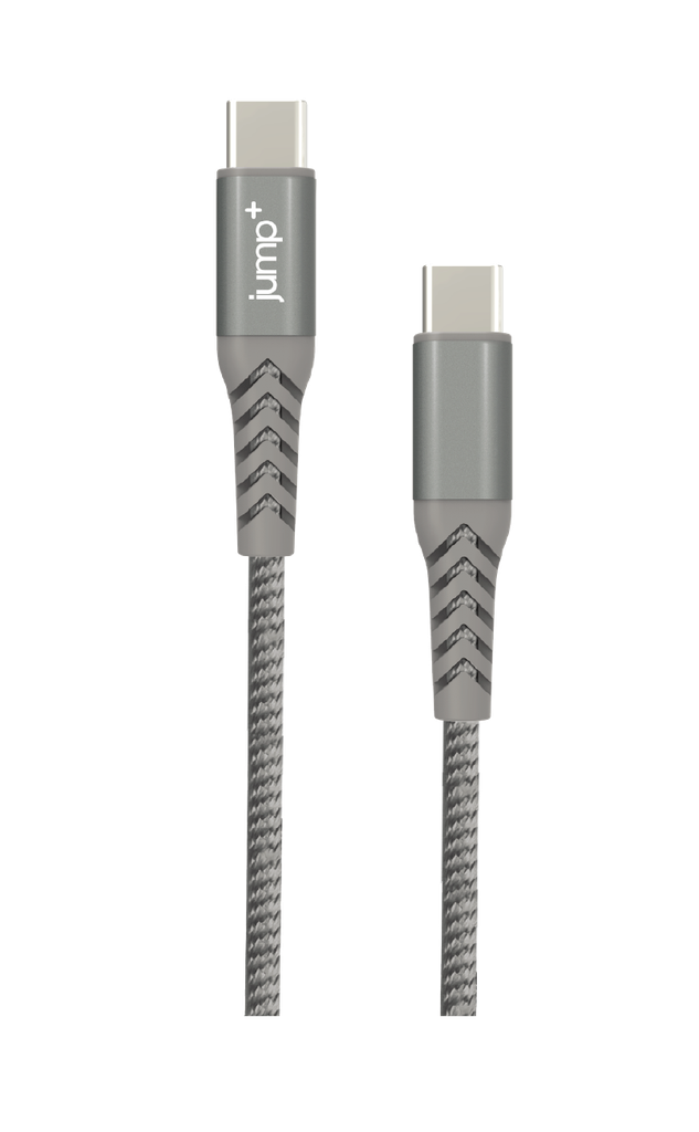 jump+ USB-C to USB-C 2M Braided Cable - Space Grey