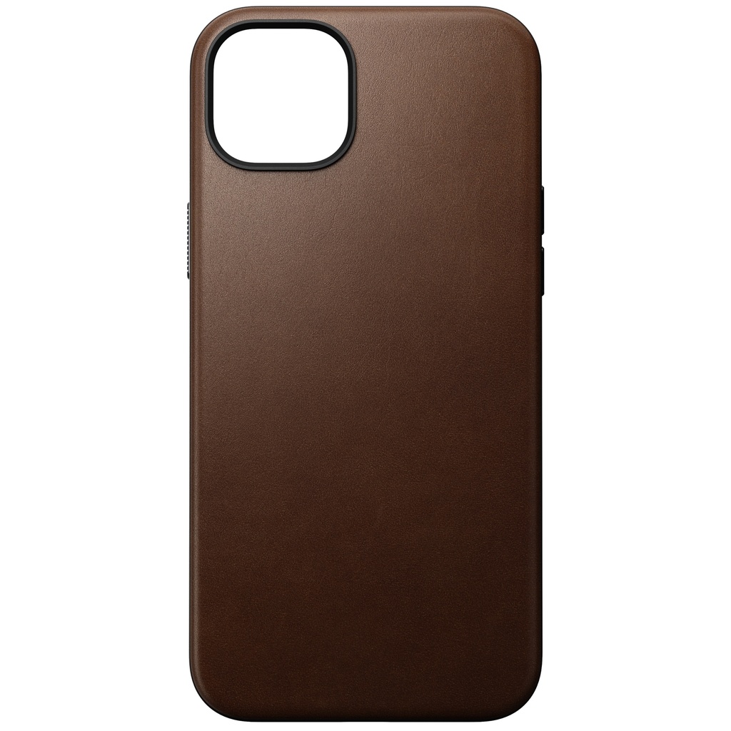 Nomad Leather Case with MagSafe for iPhone 15 Plus - Brown