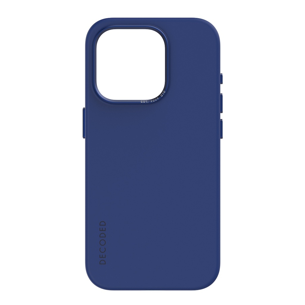 Decoded Silicone Backcover with MagSafe for iPhone 15 Pro Max - Galactic Blue