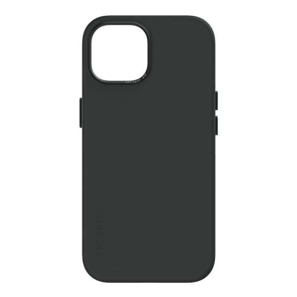 Decoded Silicone Backcover with MagSafe for iPhone 15 Plus - Charcoal