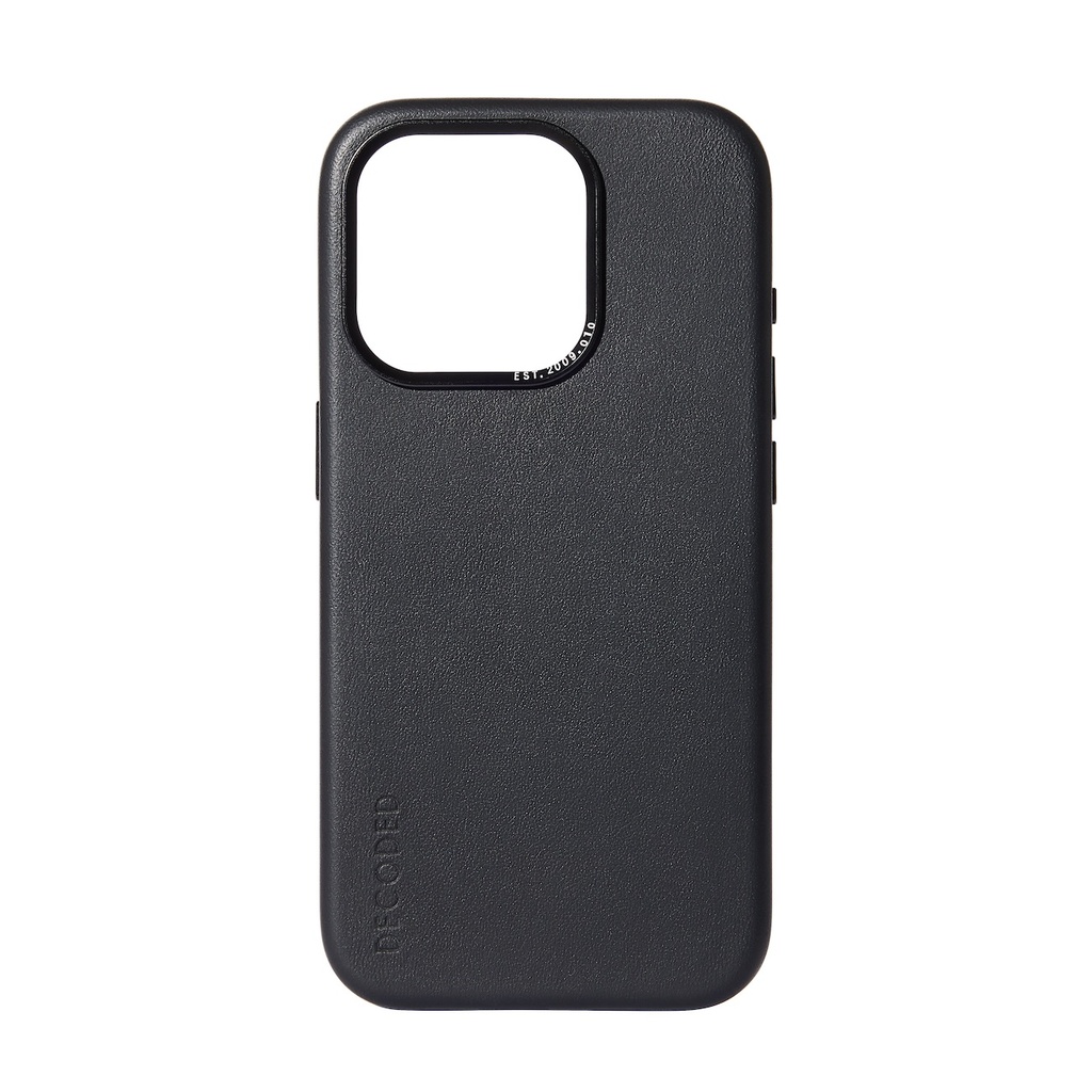 Decoded Leather Backcover with MagSafe for iPhone 15/14/13 - Black 