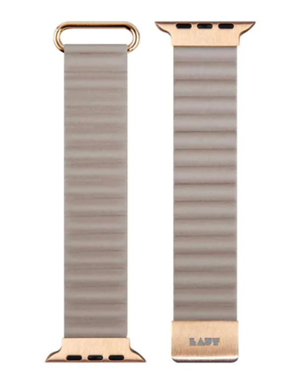 LAUT 40mm/41mm/42mm Leather Novi Lux Loop for Apple Watch  - Beige