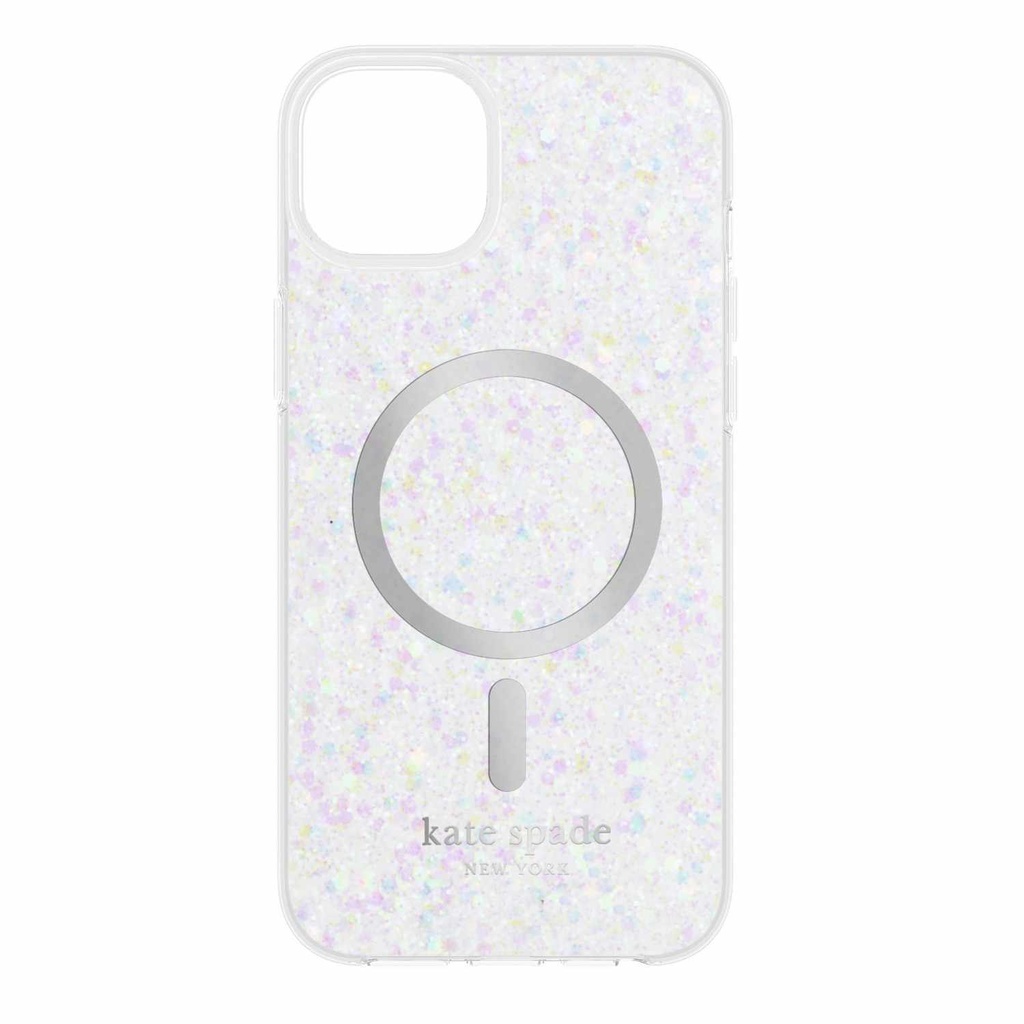 kate spade new york Protective Hardshell with MagSafe for iPhone 15 Plus - Chunky Glitter Iridescent