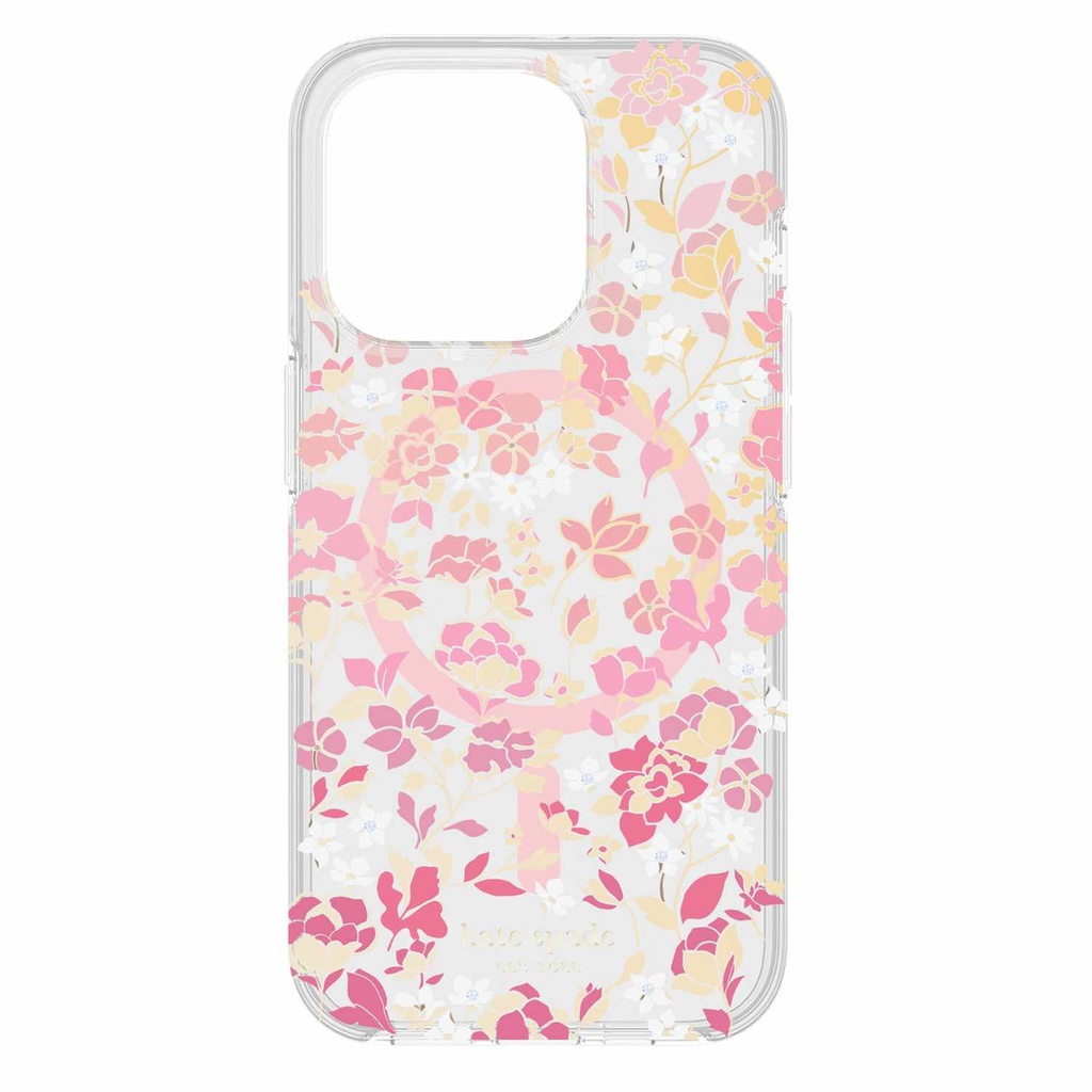 kate spade new york Protective Hardshell with MagSafe for iPhone 15 Pro - Flowerbed
