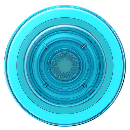 PopSockets - PopGrip For MagSafe with Magnetic Ring Adapter Clear - Translucent Electric Blue