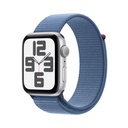 Apple Watch SE (2023) Silver Aluminium Case with Winter Blue Sport Loop (44mm)
