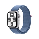 Apple Watch SE (2nd Gen) Silver Aluminium Case with Winter Blue Sport Loop (40mm, GPS) - Open Box