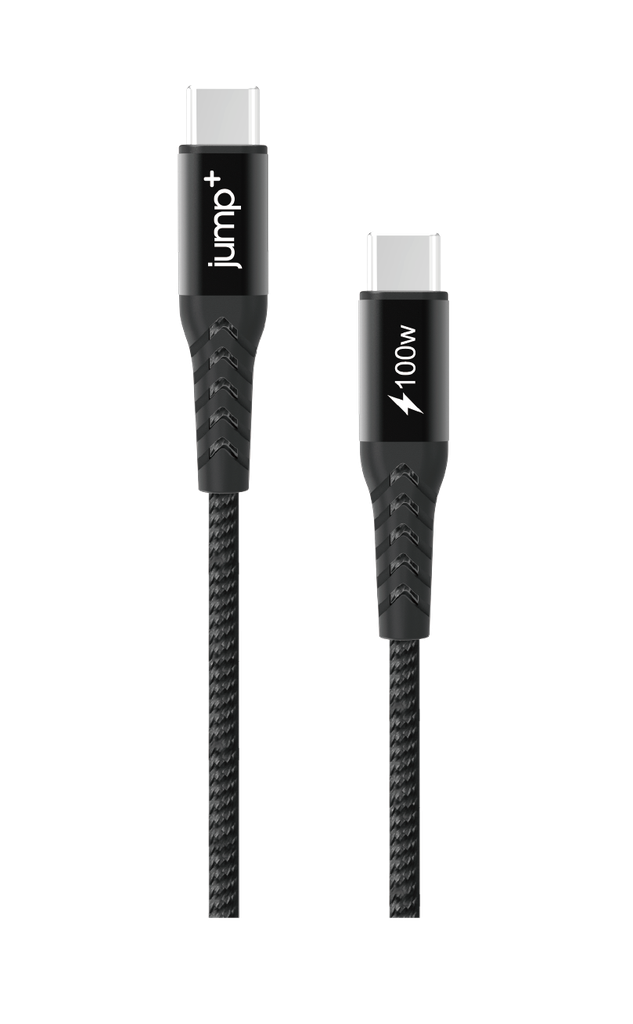 jump+ USB-C to USB-C 3M Braided Pro Cable (100W) - Black
