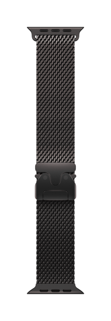 42mm/44mm/45mm/46mm/49mm Black Titanium Milanese Loop - Medium