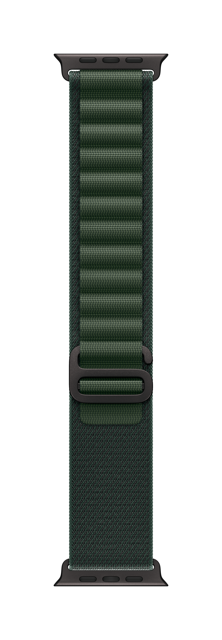 44mm/45mm/46mm/49mm Dark Green Alpine Loop - Medium - Black Titanium Finish
