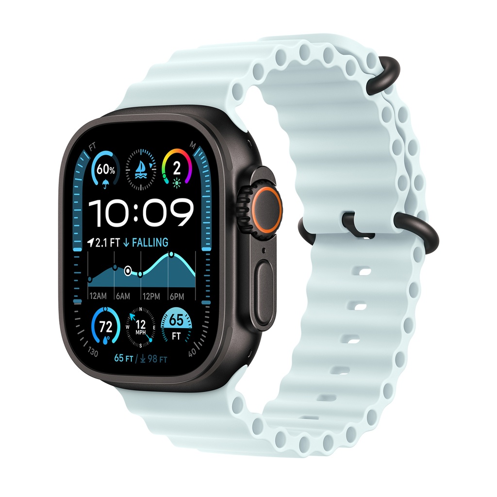 49mm Ice Blue Ocean Band - Black Titanium Finish - Demo