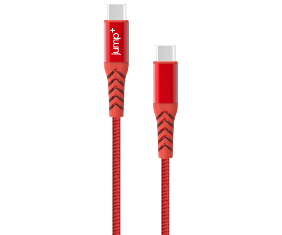jump+ USB-C to USB-C 2M Braided Cable - Red