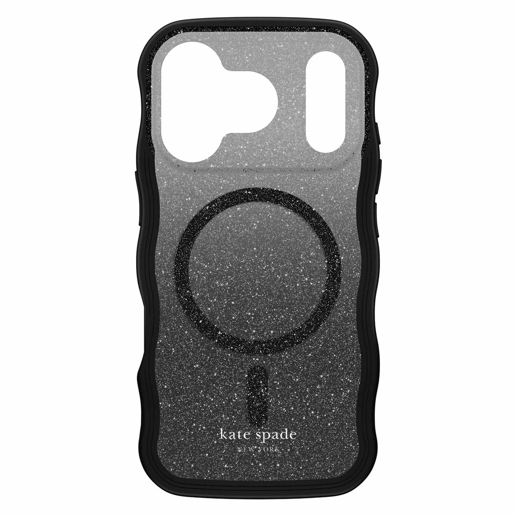 kate spade new york Wavy Protective Hardshell with MagSafe for iPhone 17 Pro - Nightfall Black