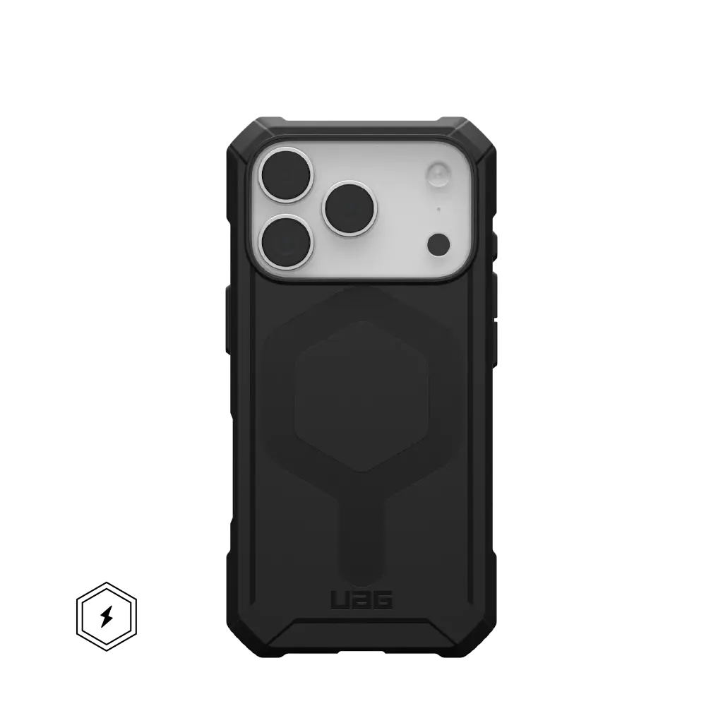 UAG Essential Armor Case with MagSafe for iPhone 17 Pro - Solid Black Opaque