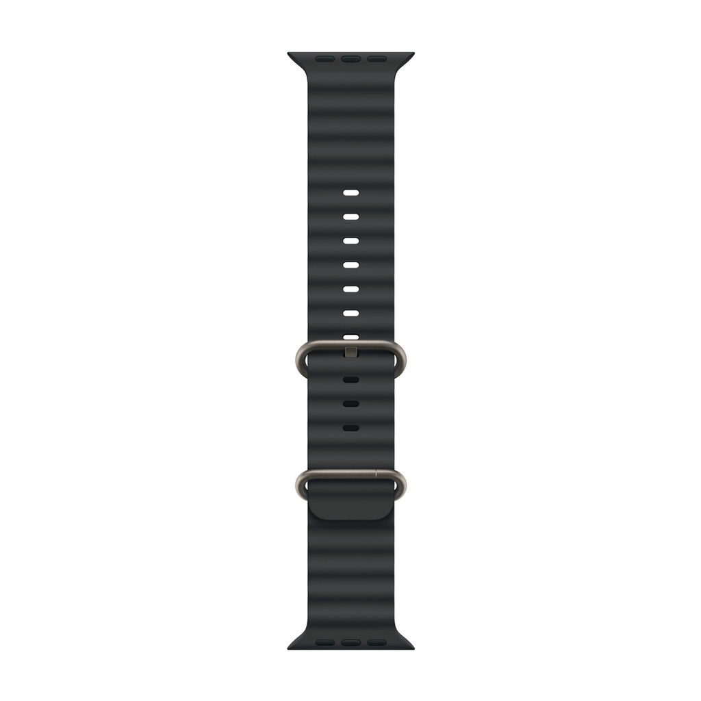 49mm Black Ocean Band - Natural Titanium Finish