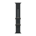44mm/45mm/46mm/49mm Black Ocean Band - Natural Titanium Finish