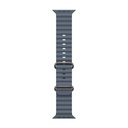 49mm Anchor Blue Ocean Band - Natural Titanium Finish